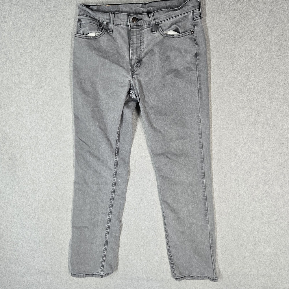 Levi's 511 Men Jeans 33X32 Gray Denim Slim Fit 30" Inseam